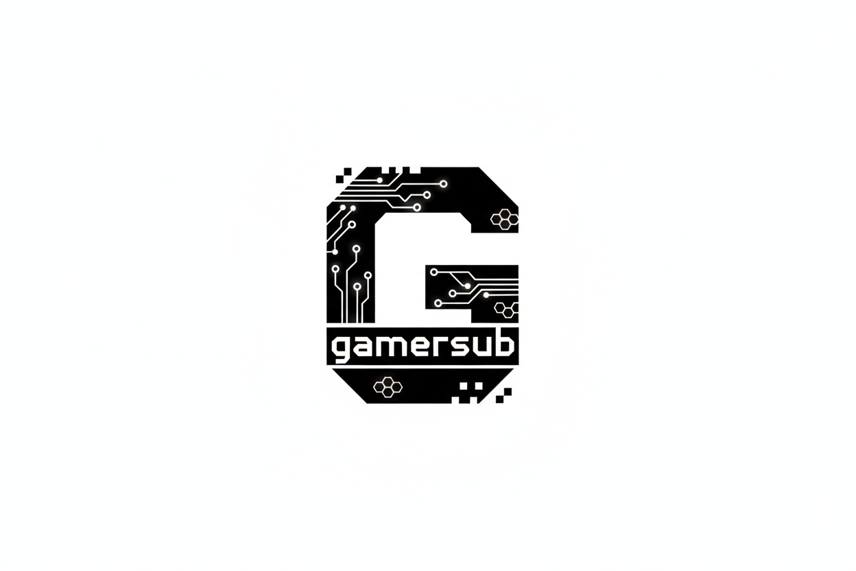more in a white and black llike in the logo with the word gamersub
